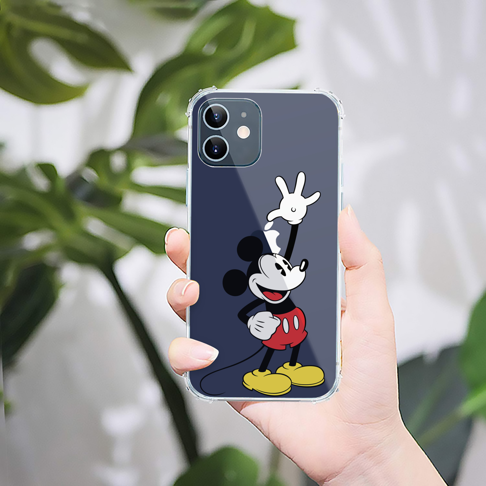ミッキーマウス Mickey Mouse 【iPhone 12シリーズ対応】透明スマホケース（クリアソフトケース）